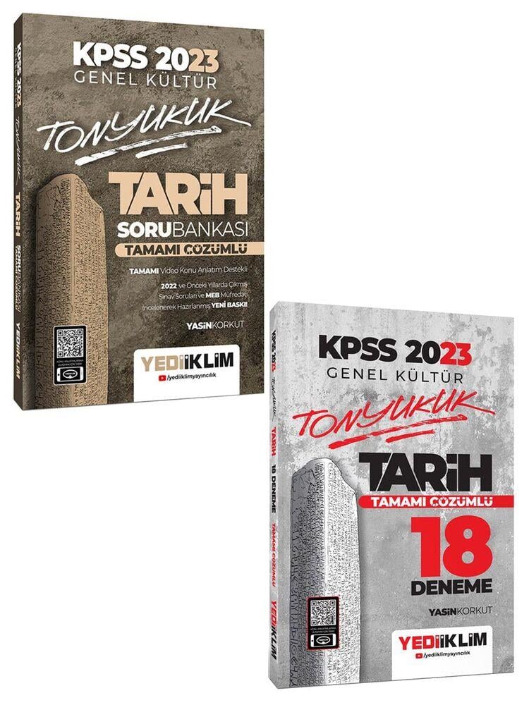 Yediiklim 2023 KPSS Genel Kültür Tonyukuk Tarih Tamamı Çözümlü Soru Bankası ve 18 Deneme Seti