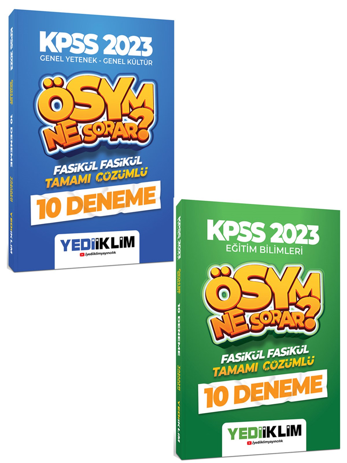 Yediiklim 2023 KPSS GY-GK Ösym Ne Sorar 10 Fasikül Deneme+Eğitim Bilimleri 10 Fasikül Deneme