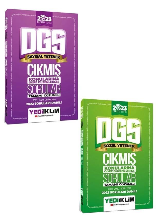 Yediiklim 2023 Prestij Serisi Dgs Sayısal-sözel Yetenek Konularına Göre Son 5 Yıl Çıkmış Sorular