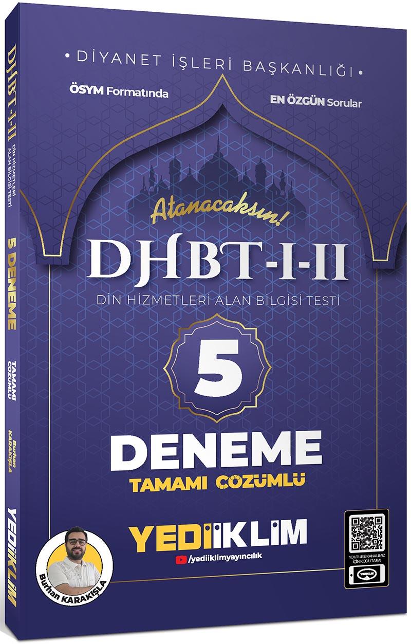 Yediiklim 2024 DHBT I-II Din Hizmetleri Alan Bilgisi Testi Tamamı Çözümlü 5 Deneme