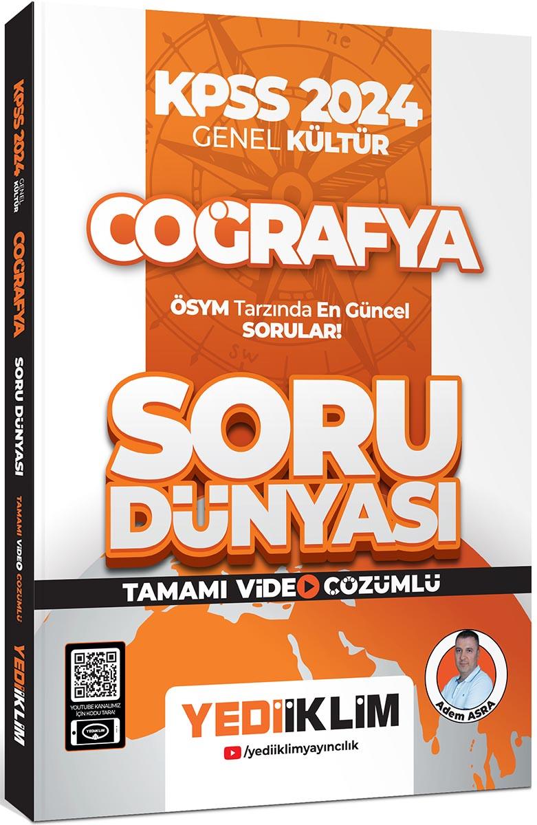 Yediiklim 2024 KPSS Genel Kültür Coğrafya Tamamı Video Çözümlü Soru Dünyası