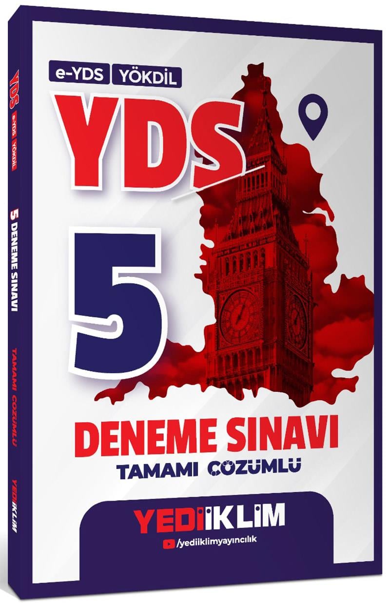 Yediiklim 2025 E YDS YÖKDİL YDS Tamamı Çözümlü 5 Deneme Sınavı
