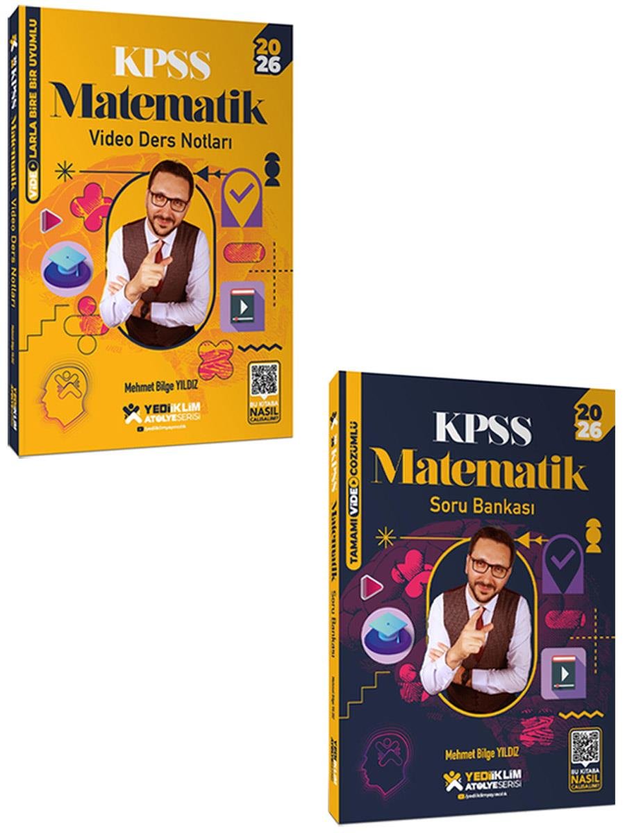 Yediiklim 2025 KPSS Genel Yetenek Atölye Serisi Matematik Video Ders Notları ve Soru Bankası Seti