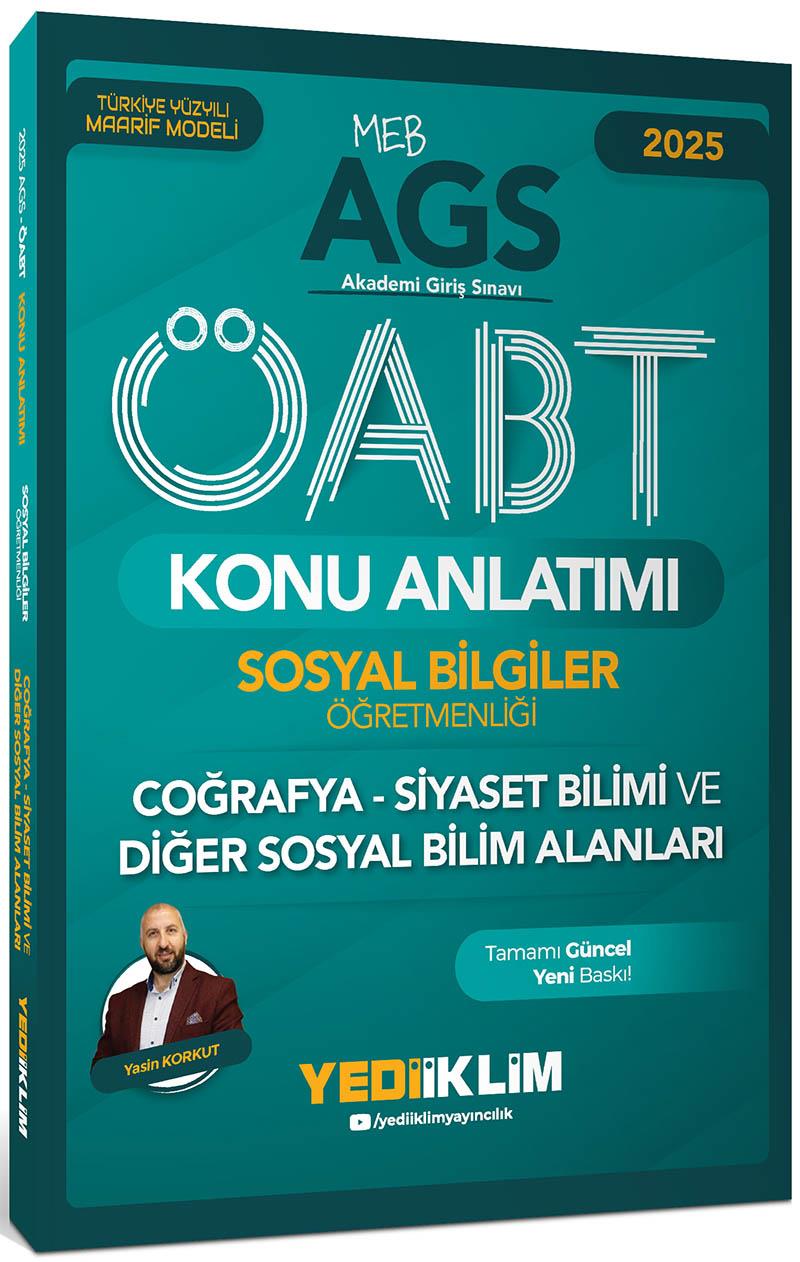 Yediiklim 2025 MEB AGS ÖABT Sosyal Bilgiler Öğretmenliği Coğrafya Siyaset Bilimi ve Diğer Sosyal Bilim Alanları Konu Anlatımı