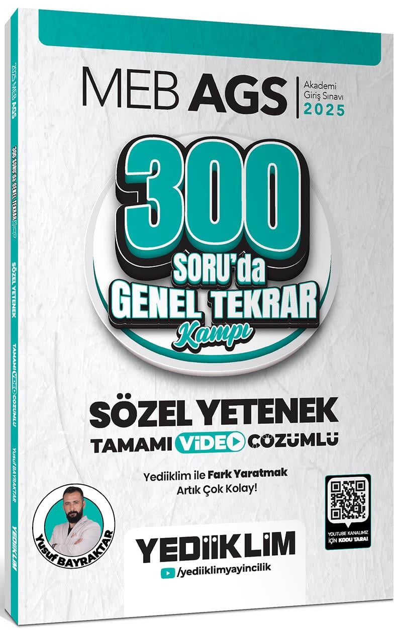 Yediiklim 2025 MEB AGS Sözel Yetenek 300 Soruda Tamamı Video Çözümlü Genel Tekrar Kampı