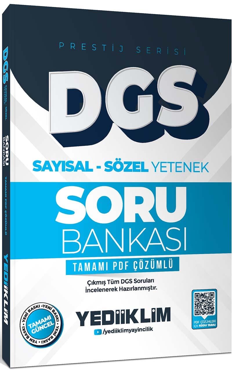 Yediiklim 2026 DGS Prestij Serisi Sayısal Sözel Yetenek Tamamı PDF Çözümlü Soru Bankası