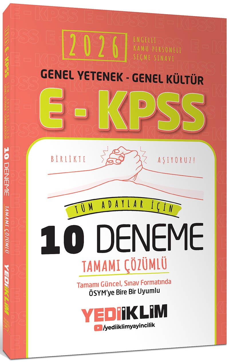 Yediiklim 2026 EKPSS Genel Yetenek Genel Kültür Tüm Adaylar İçin Tamamı Çözümlü 10 Deneme