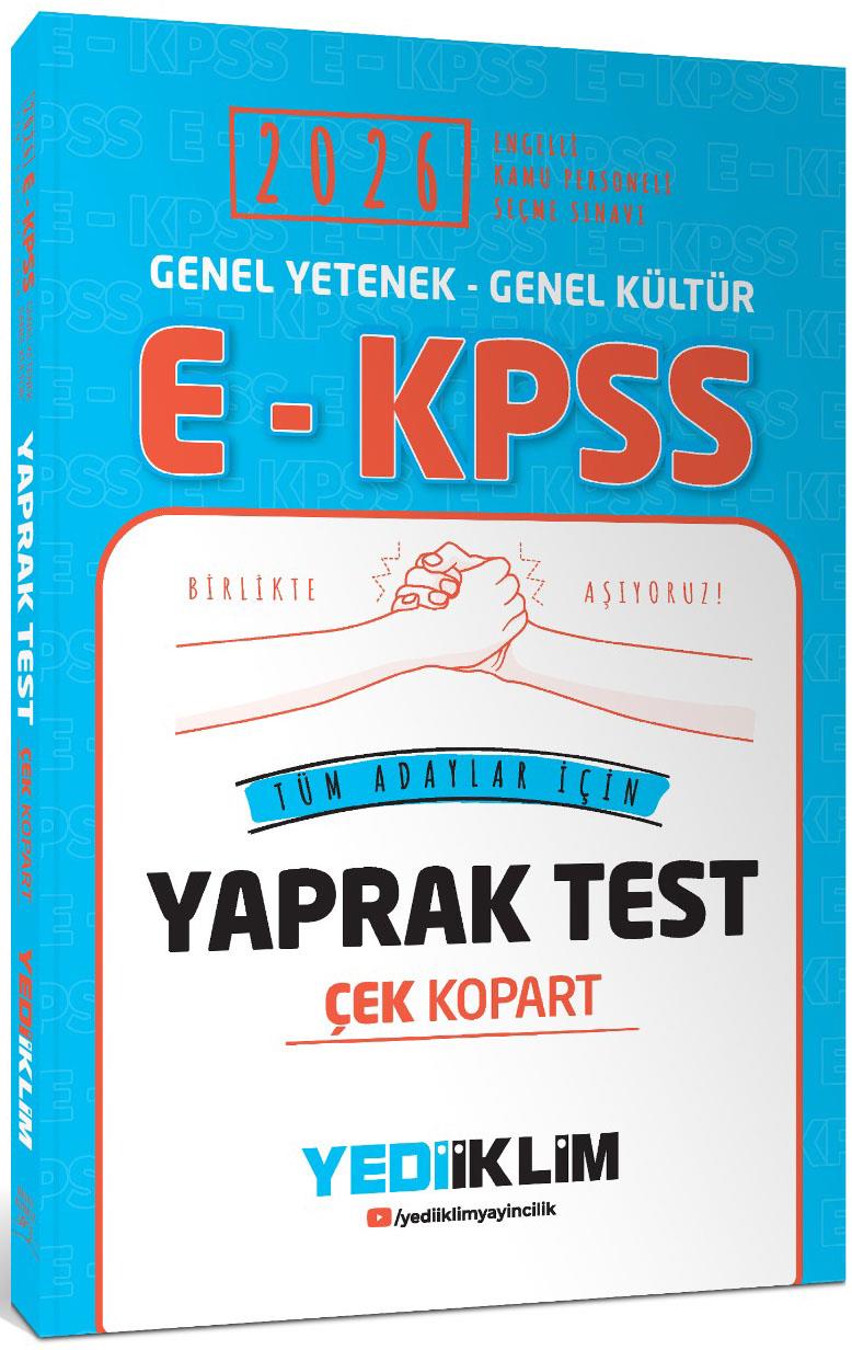 Yediiklim 2026 EKPSS GY GK Tüm Adaylar İçin Çek Kopart Yaprak Test