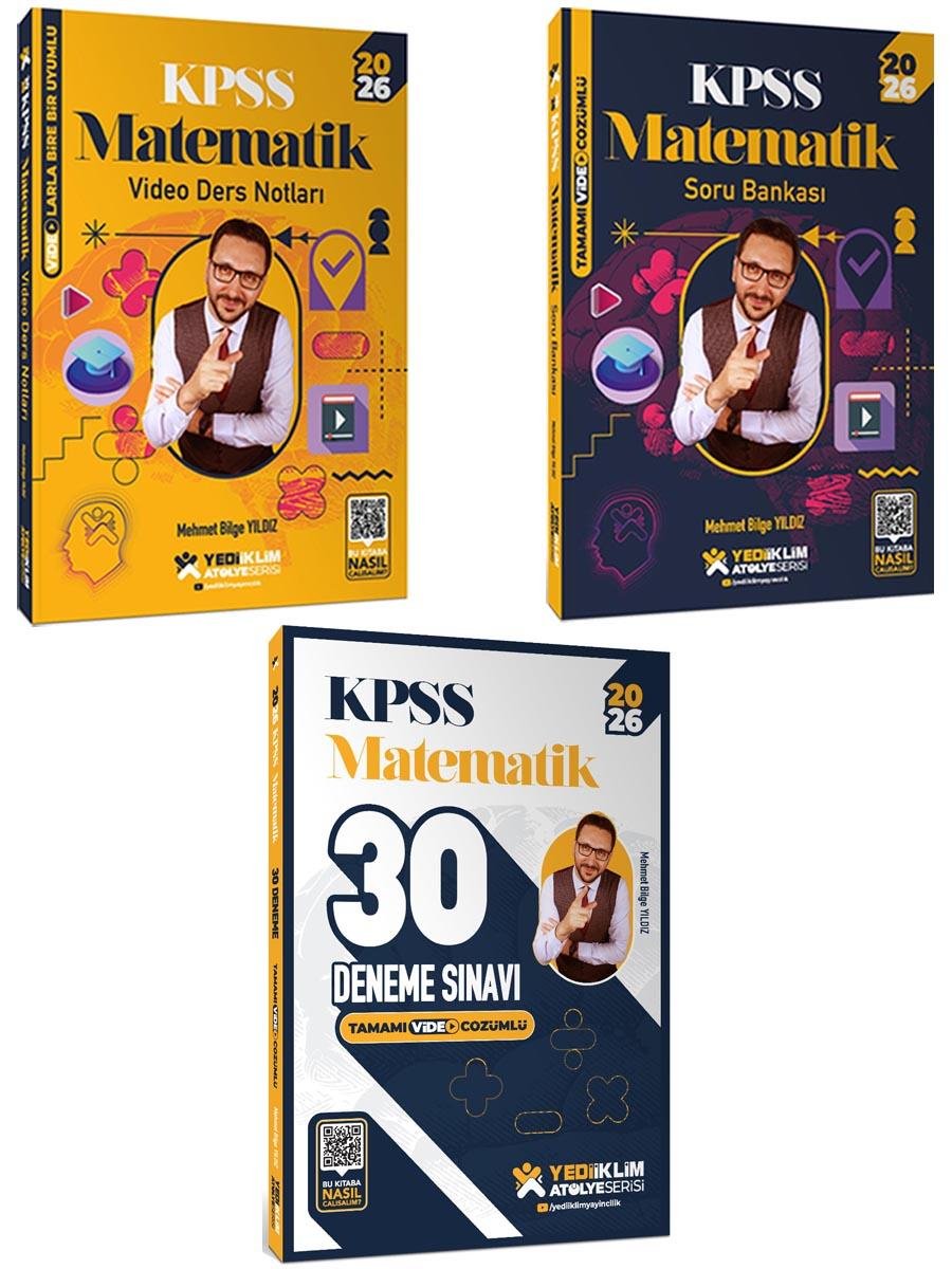 Yediiklim 2026 KPSS Atölye Serisi Matematik Konu-Soru-Deneme 3 lü set