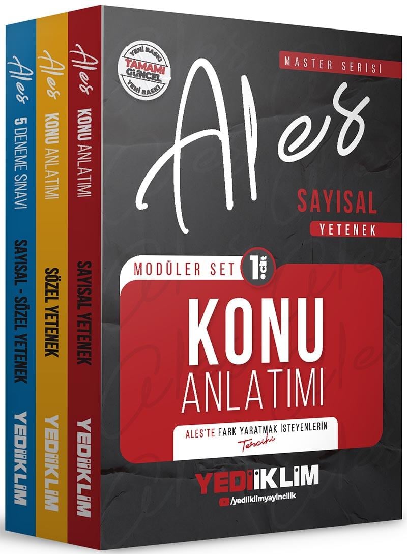 Yediiklim 2026 Master Serisi ALES Sayısal Sözel Yetenek Modüler Set+5 Deneme 3 Kitap