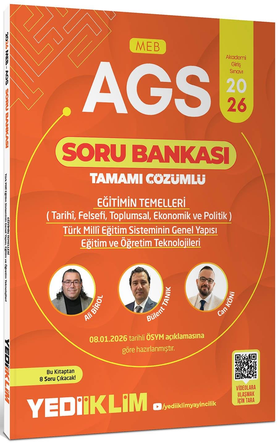 Yediiklim 2026 MEB AGS Eğitimin Temelleri ve Temel Kavramlar Türk Milli Eğitim Sisteminin Genel Yapısı Eğitim ve Öğretim Teknolojileri Tamamı Çözümlü Soru Bankası