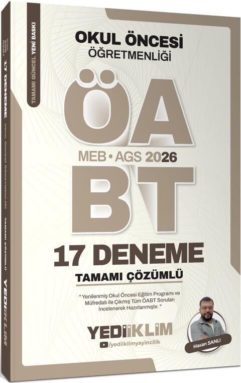 Yediiklim 2026 MEB AGS ÖABT Okul Öncesi Öğretmenliği Tamamı Çözümlü 17 Deneme