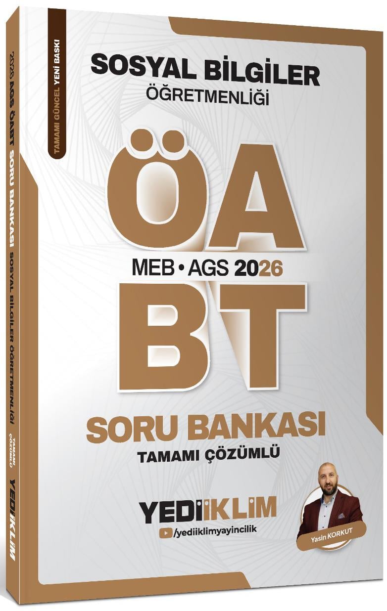 Yediiklim 2026 MEB AGS ÖABT Sosyal Bilgiler Öğretmenliği Tamamı Çözümlü Soru Bankası