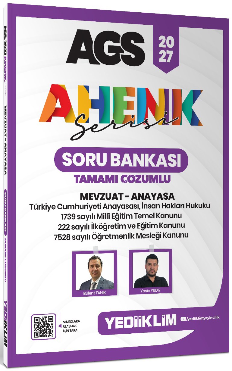 Yediiklim 2027 AGS Ahenk Serisi Mevzuat Anayasa Tamamı Çözümlü Soru Bankası