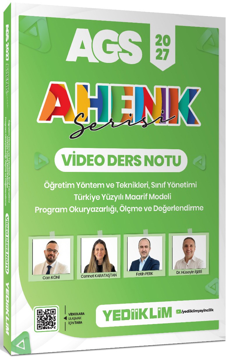 Yediiklim 2027 AGS Ahenk Serisi ÖYT Sınıf Yönetimi TYMM Program Okuryazarlığı Ölçme ve Değerlendirme Video Ders Notu