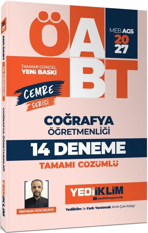 Yediiklim 2027 MEB AGS ÖABT Cemre Serisi Coğrafya Öğretmenliği Tamamı Çözümlü 14 Deneme