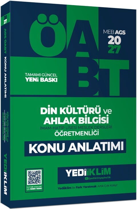 Yediiklim 2027 MEB AGS ÖABT Din Kültürü Ve Ahlak Bilgisi Öğretmenliği Konu Anlatımı
