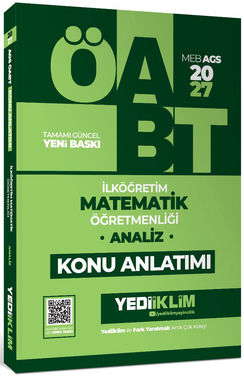 Yediiklim 2027 MEB AGS ÖABT İlköğretim Matematik Öğretmenliği Analiz Konu Anlatımı