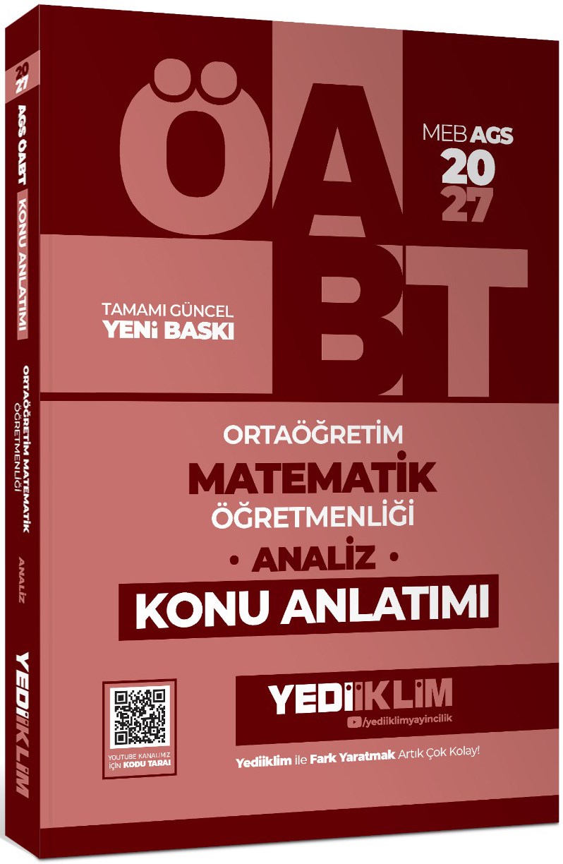 Yediiklim 2027 MEB AGS ÖABT Ortaöğretim Matematik Öğretmenliği Analiz Konu Anlatımı