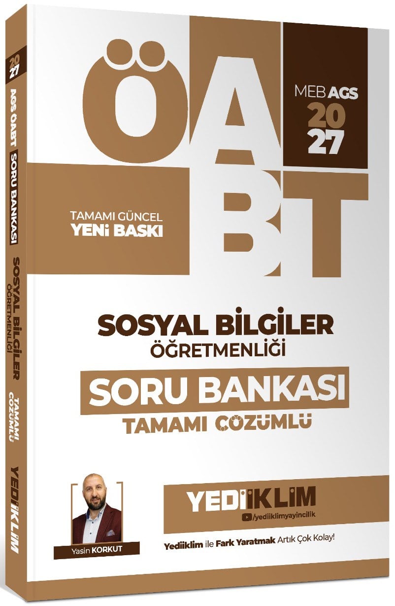 Yediiklim 2027 MEB AGS ÖABT Sosyal Bilgiler Öğretmenliği Tamamı Çözümlü Soru Bankası