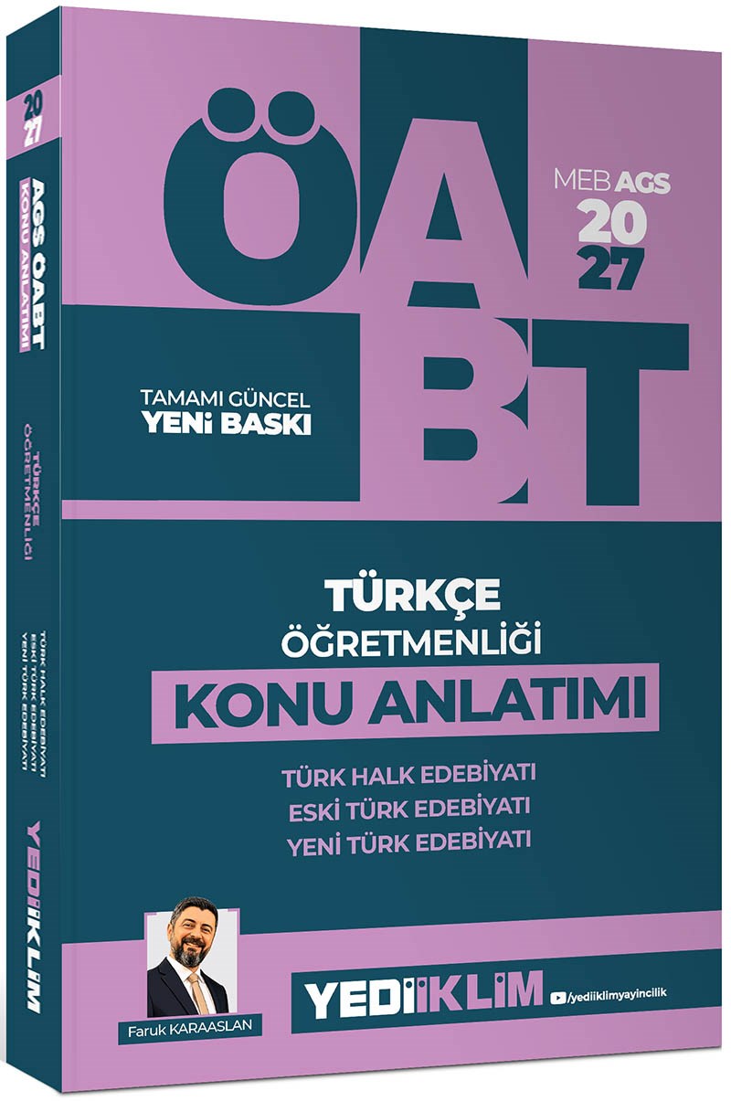 Yediiklim 2027 MEB AGS ÖABT Türkçe Öğretmenliği Türk Halk Edebiyatı Yeni Türk Edebiyatı Eski Türk Edebiyatı Konu Anlatımı