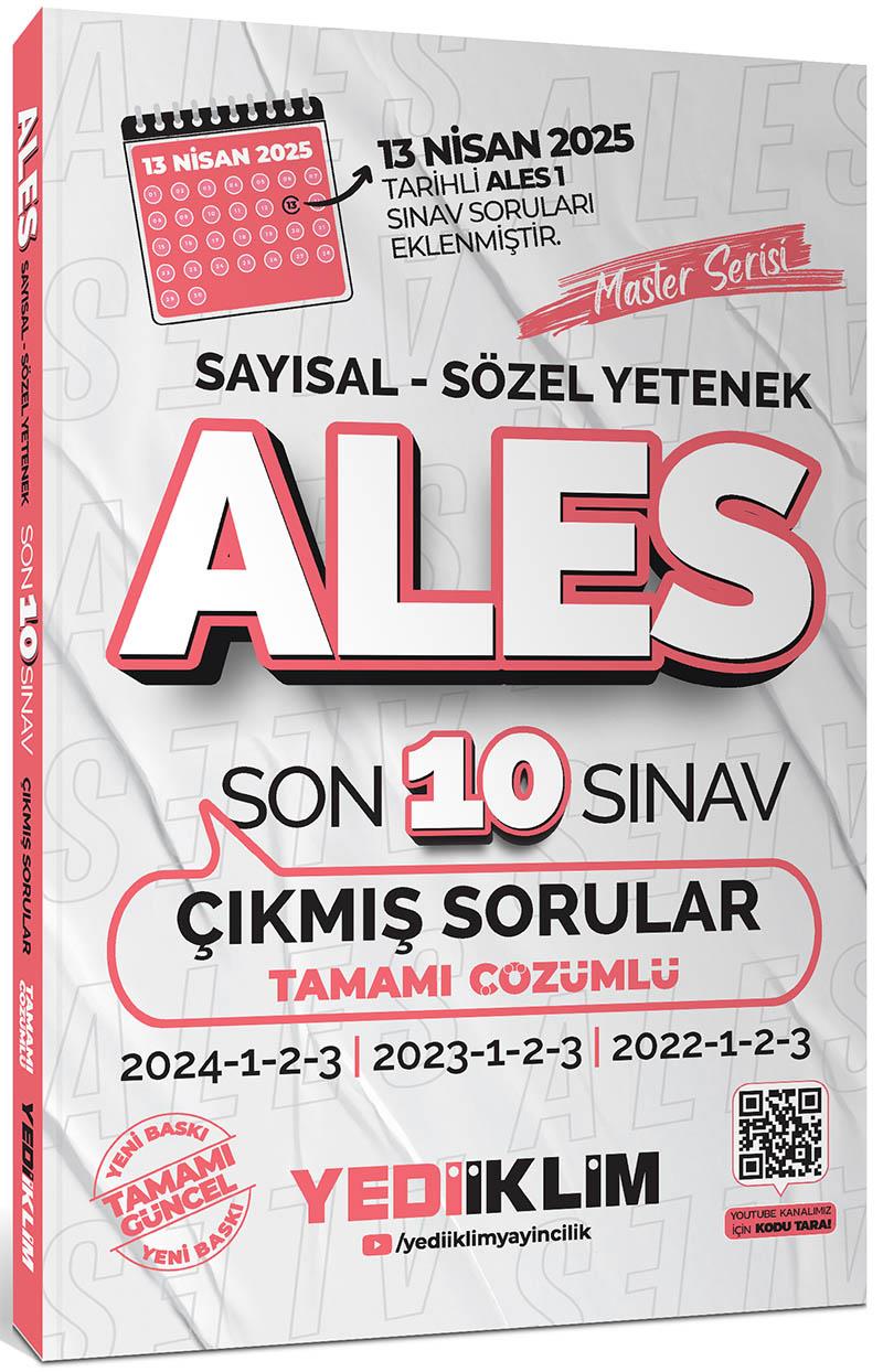 Yediiklim ALES Master Serisi Sayısal Sözel Yetenek Tamamı Çözümlü Son 10 Sınav Çıkmış Sorular