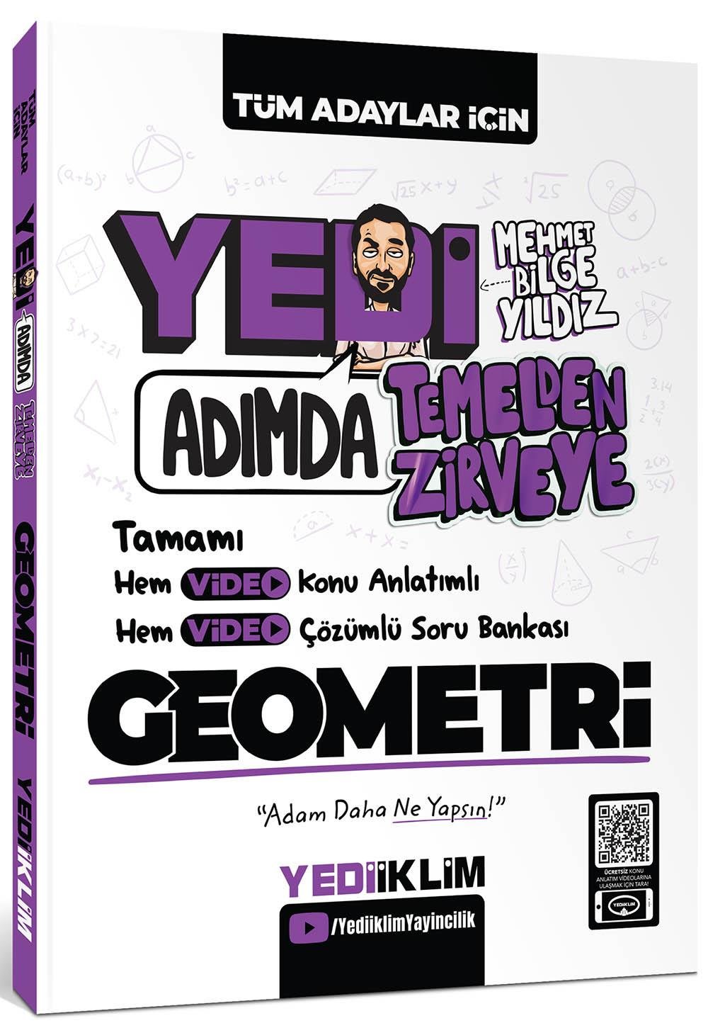 Yediiklim Tüm Adaylar için Yedi Adımda Temelden Zirveye Geometri Video Konu Anlatımlı Video Çözümlü Soru Bankası