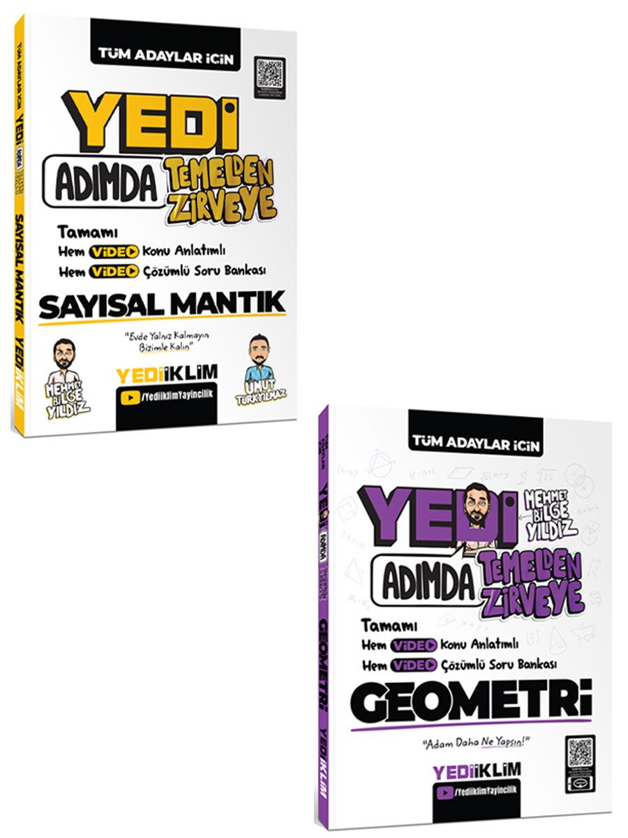 Yediiklim Tüm Adaylar için Yedi Adımda Temelden Zirveye Geometri ve Sayısal Mantık Video Konu Anlatımlı Video Çözümlü Soru Bankası Seti