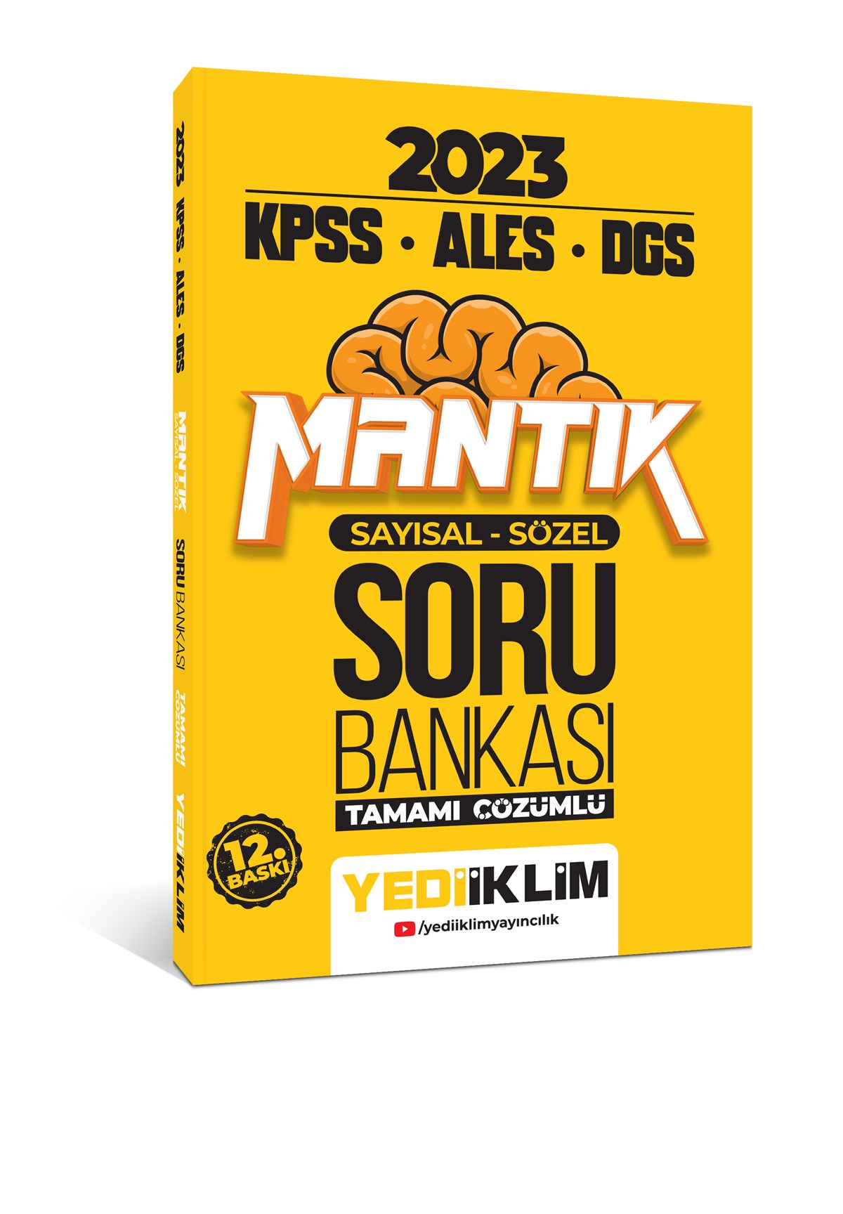 Yediiklim Yayınları 2023 KPSS-ALES-DGS Sayısal Sözel Mantık Tamamı Çözümlü Soru Bankası