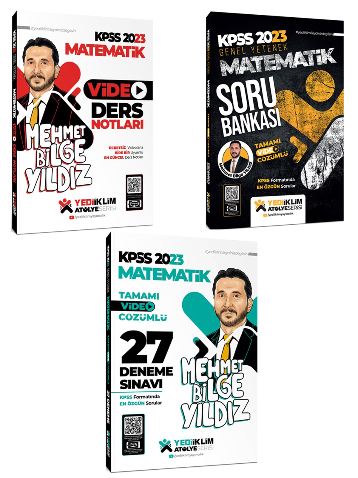 Yediiklim Yayınları 2023 Kpss Atölye Serisi Matematik Video Ders Notları Konu+Soru+27 Deneme Seti