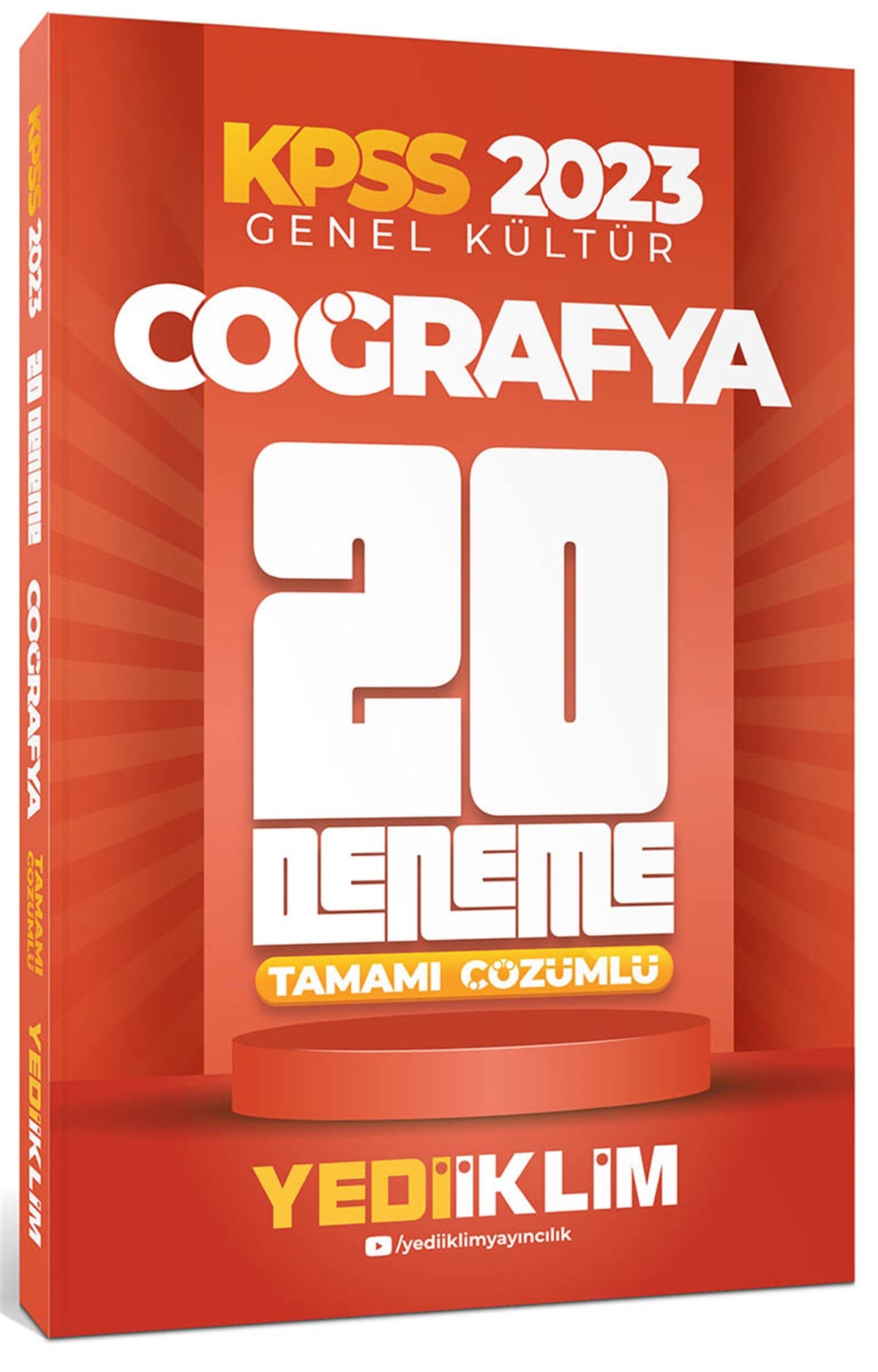 Yediiklim Yayınları 2023 KPSS Genel Kültür Coğrafya Tamamı Çözümlü 20 Deneme