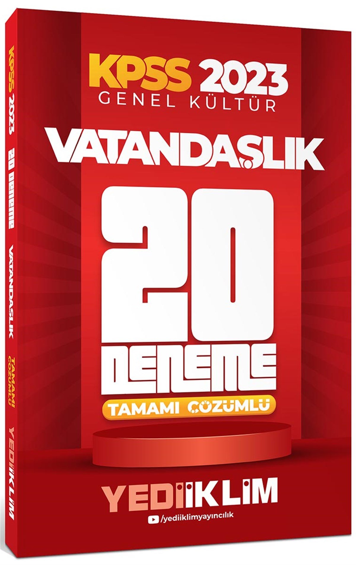 Yediiklim Yayınları 2023 KPSS Genel Kültür Vatandaşlık Tamamı Çözümlü 20 Deneme