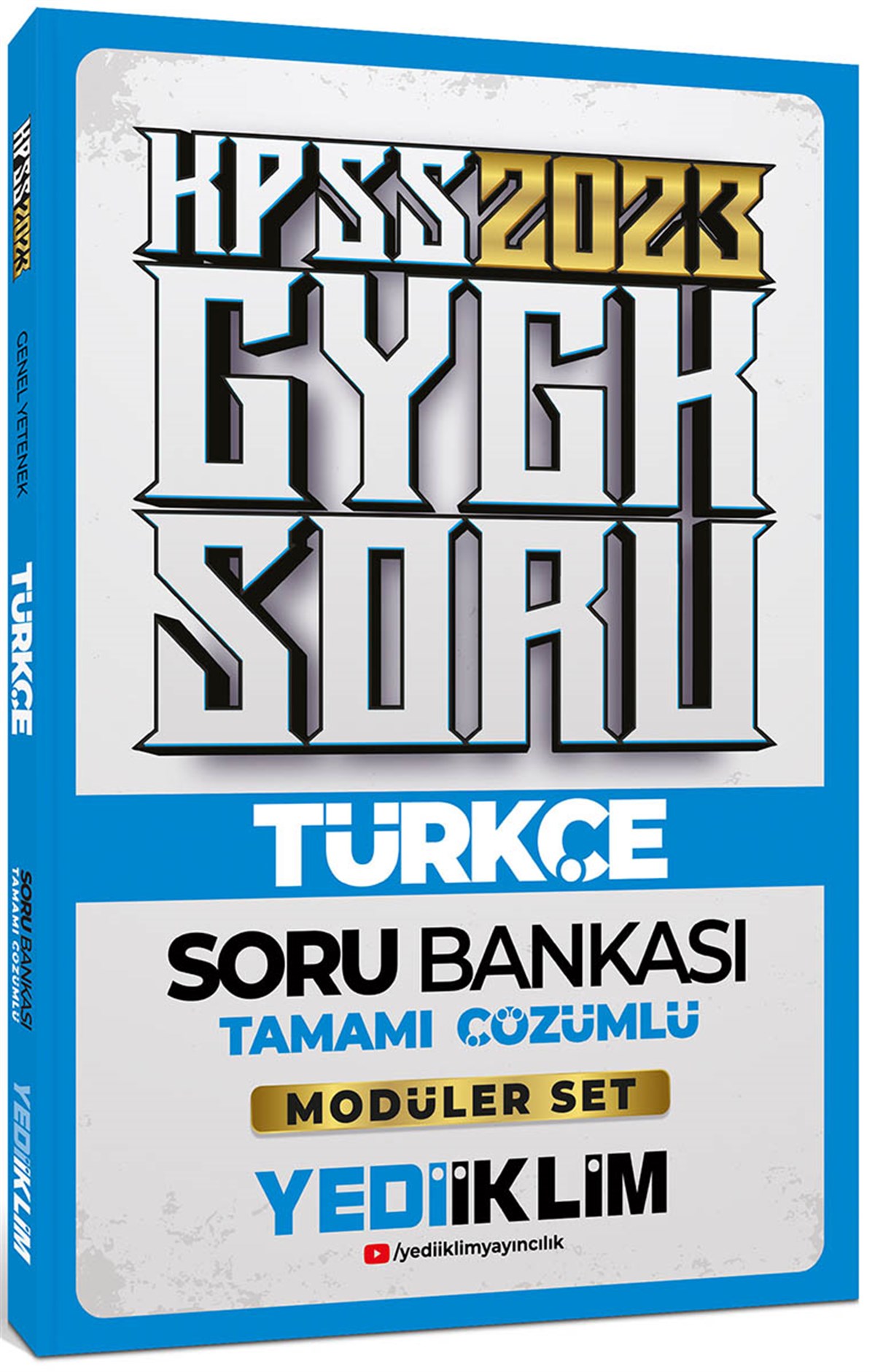Yediiklim Yayınları 2023 KPSS Genel Yetenek Türkçe Tamamı Çözümlü Soru Bankası 