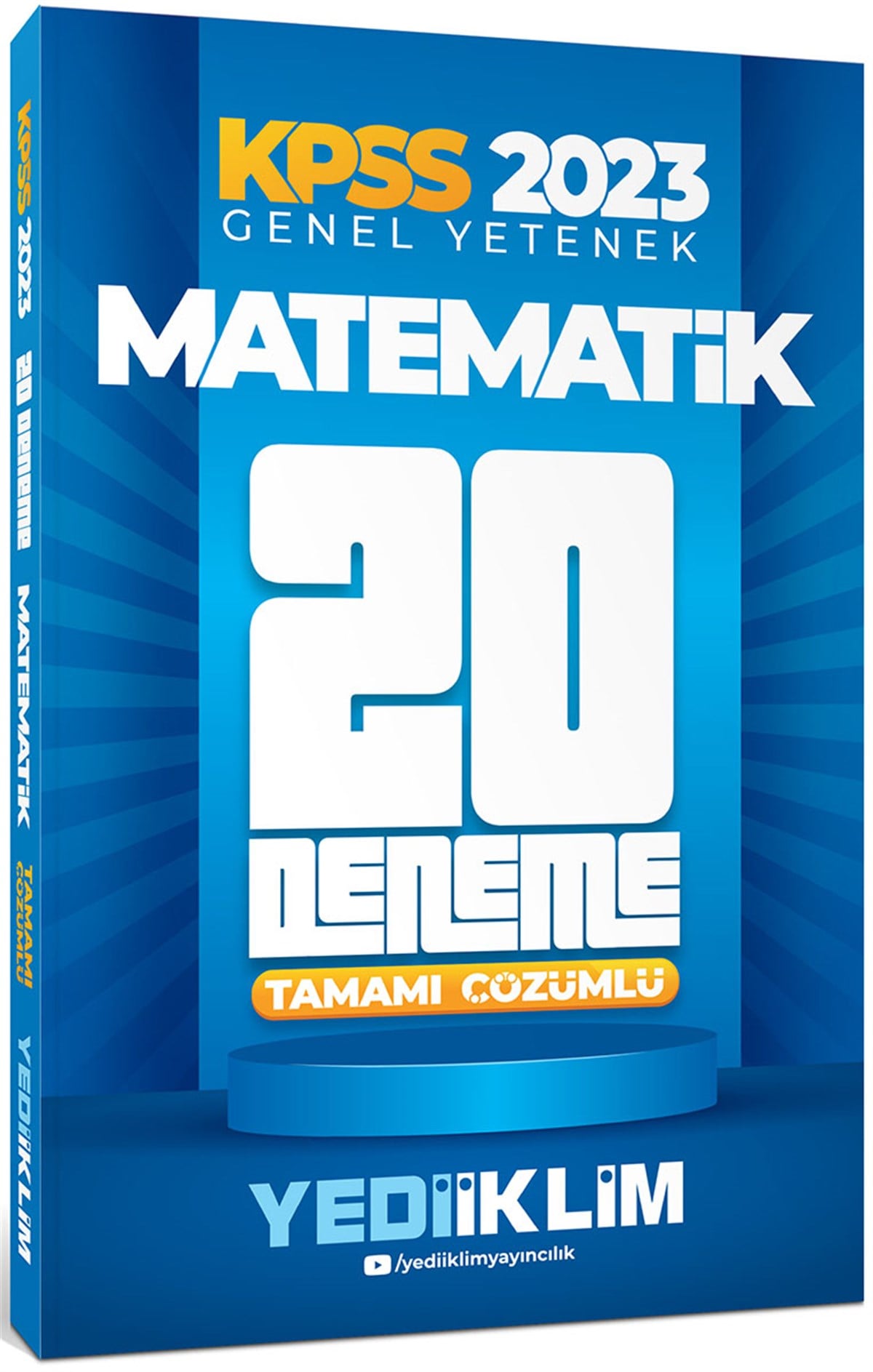 Yediiklim Yayınları 2023 KPSS Genel Yetenek Matematik Tamamı Çözümlü 20 Deneme
