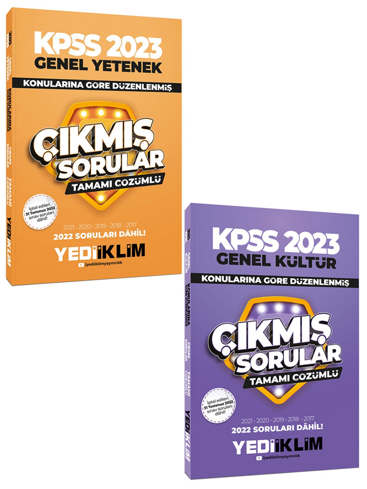 Yediiklim Yayınları 2023 KPSS GK-GY Konularına Göre Tamamı Çözümlü Çıkmış Sorular Seti
