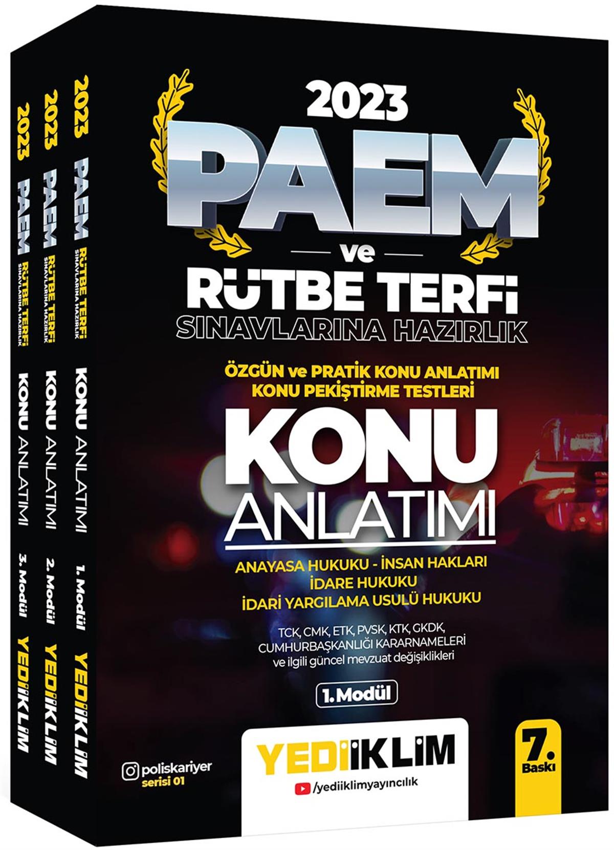 Yediiklim Yayınları 2023 PAEM ve Rütbe Terfi Sınavlarına Hazırlık Konu Anlatımlı Set