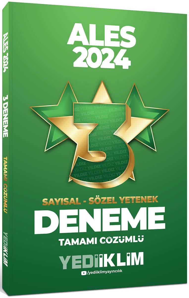 Yediiklim Yayınları 2024 Ales Sayısal Sözel Yetenek Tamamı Çözümlü 3 Yıldız Deneme