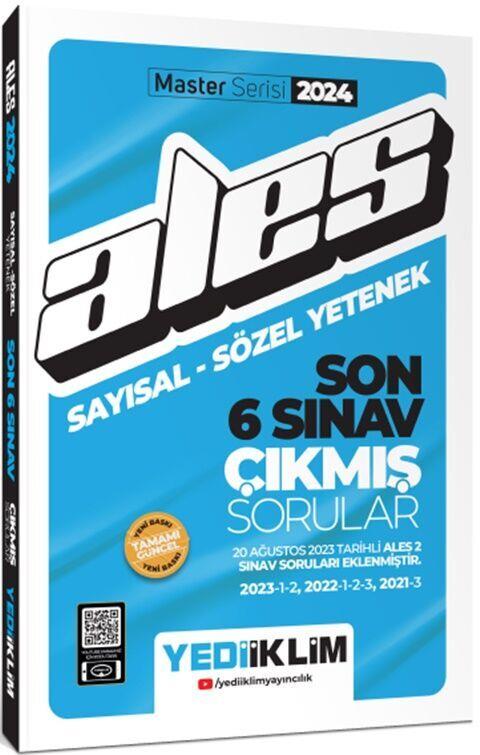 Yediiklim Yayınları 2024 Ales Sayısal Sözel Yetenek Son 6 Sınav Çıkmış Sorular
