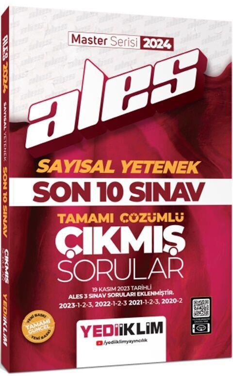 Yediiklim Yayınları 2024 ALES Sayısal Yetenek Son 10 Sınav Tamamı Çözümlü Çıkmış Sorular