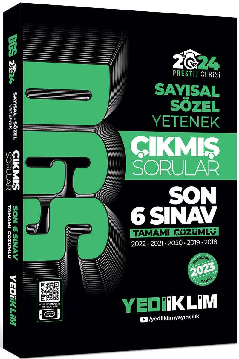 Yediiklim Yayınları 2024 DGS Sayısal Sözel Yetenek Tamamı Çözümlü Son 6 Sınav Çıkmış Sorular