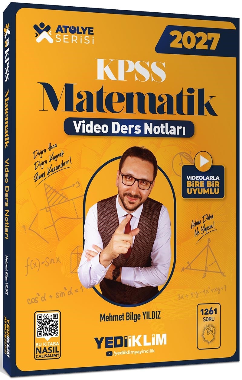Yediiklim Yayınları 2024 Kpss Atölye Serisi Matematik Video Ders Notları - Mehmet Bilge Yıldız