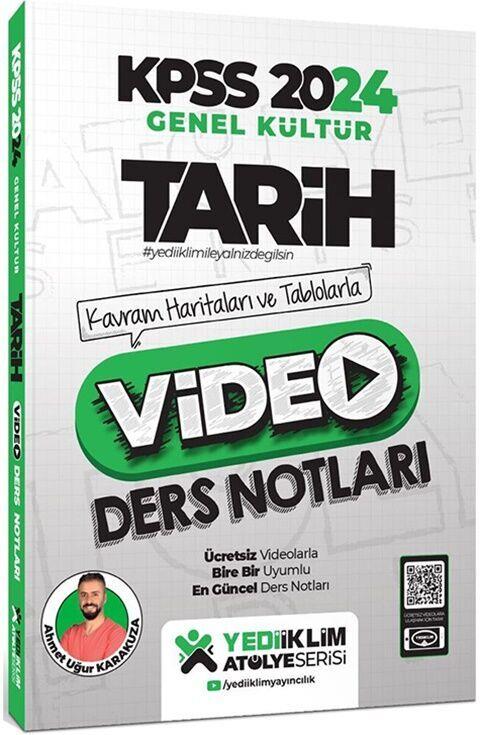 Yediiklim Yayınları 2024 KPSS Atölye Serisi Tarih Video Ders Notları