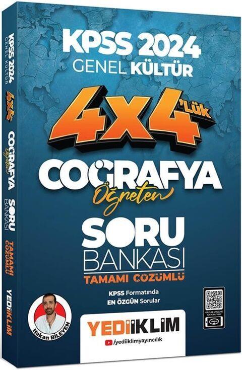 Yediiklim Yayınları 2024 KPSS Coğrafya Öğreten 4 x 4 Soru Bankası
