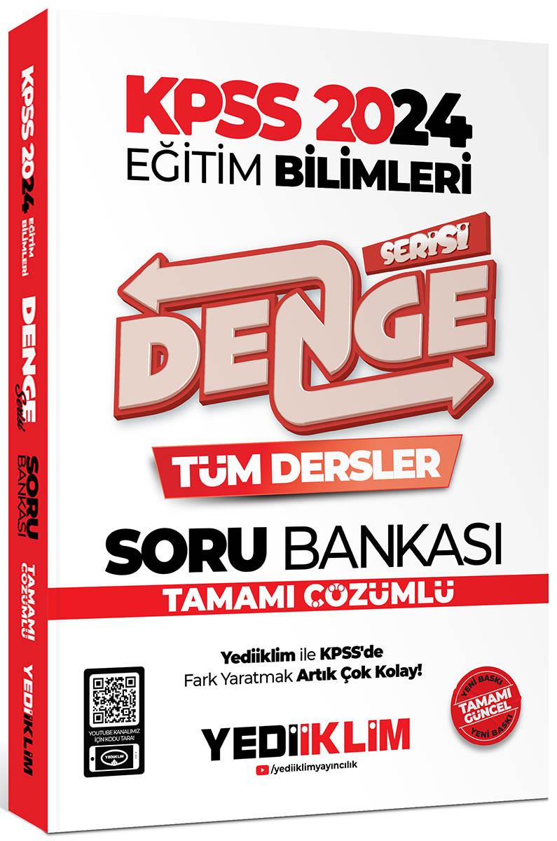 Yediiklim Yayınları 2024 KPSS Eğitim Bilimleri Denge Serisi Tamamı Çözümlü Tüm Dersler Soru Bankası