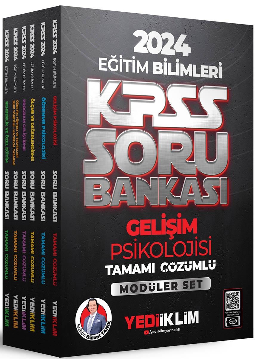 Yediiklim Yayınları 2024 KPSS Eğitim Bilimleri Tamamı Çözümlü Soru Bankası Modüler Set