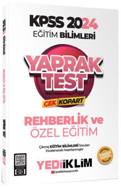 Yediiklim Yayınları 2024 KPSS Eğitim Bilimleri Rehberlik ve Özel Eğitim Çek Kopart Yaprak Test