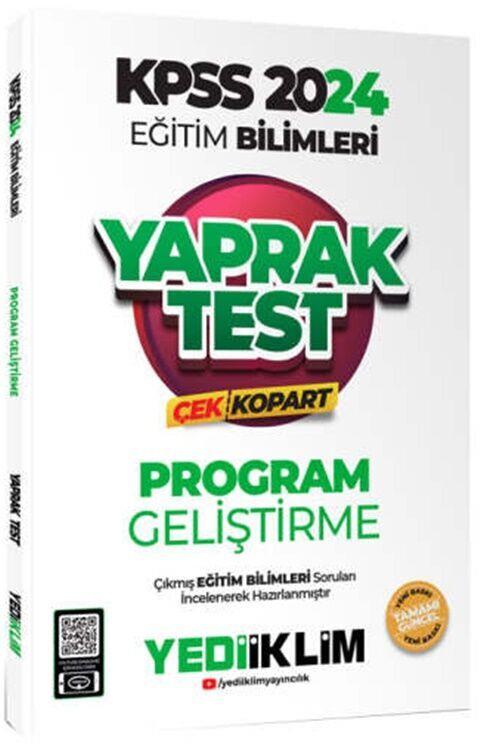 Yediiklim Yayınları 2024 KPSS Eğitim Bilimleri Program Geliştirme Çek Kopart Yaprak Test