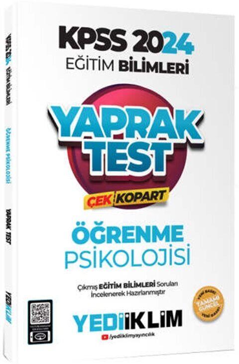 Yediiklim Yayınları 2024 KPSS Eğitim Bilimleri Öğrenme Psikolojisi Çek Kopart Yaprak Test