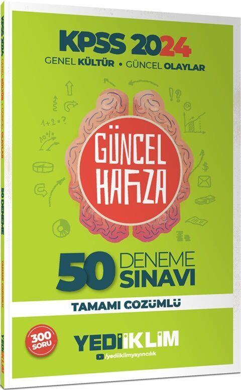 Yediiklim Yayınları 2024 KPSS Genel Kültür Güncel Olaylar Tamamı Çözümlü 50 Deneme