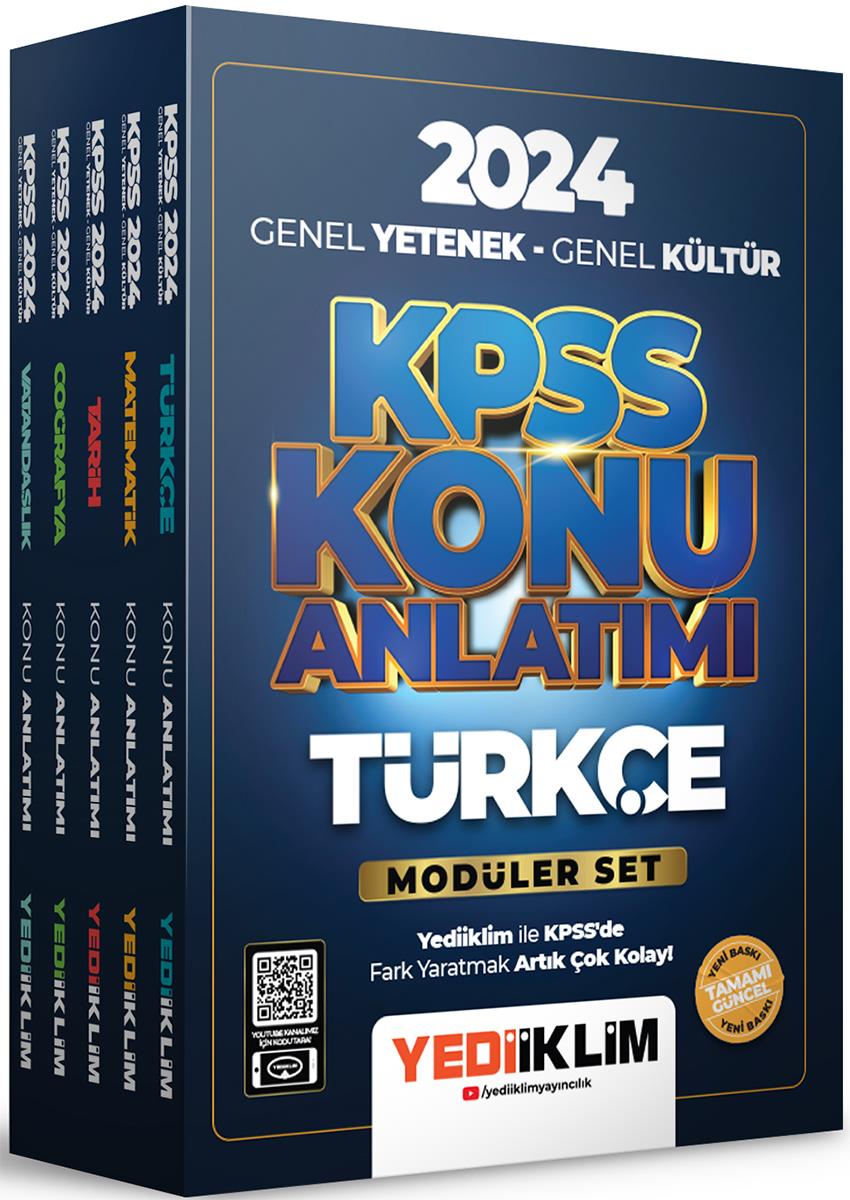 Yediiklim Yayınları 2024 KPSS Genel Yetenek Genel Kültür Konu Anlatımlı Modüler Set